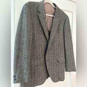 1976-1994 Kingsridge Gray Herringbone 100% Wool Two Button Sport‎ Coat Size: 42R